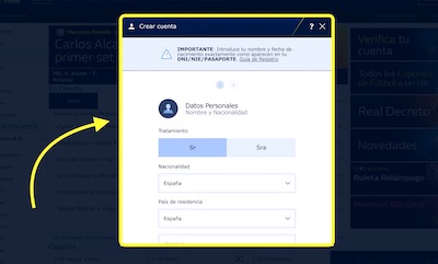 Abrir cuenta y registro en William Hill España
