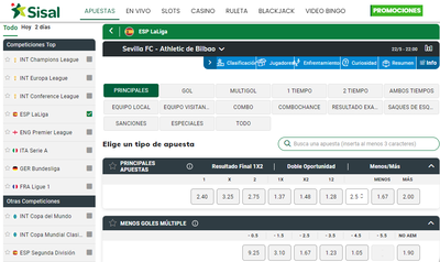 apuestas Sisal cuotas