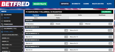 Las cuotas pare el Barcelona vs Villarreal son casi igual de altas para sendas victorias
