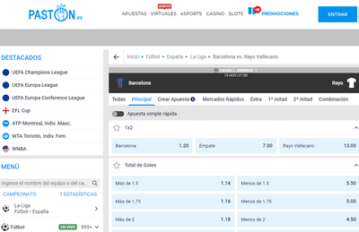 Muy buenas cuotas para las apuestas al resultado del Barça Vs Rayo Vallecano de la